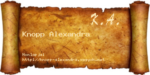 Knopp Alexandra névjegykártya