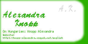 alexandra knopp business card